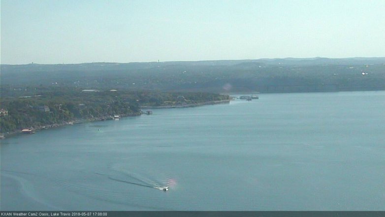 Lake Travis webcam, May 7, 2018 4:10 PM CT
