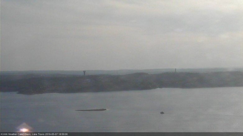 Lake Travis webcam, May 7, 2018 6:00 PM CT