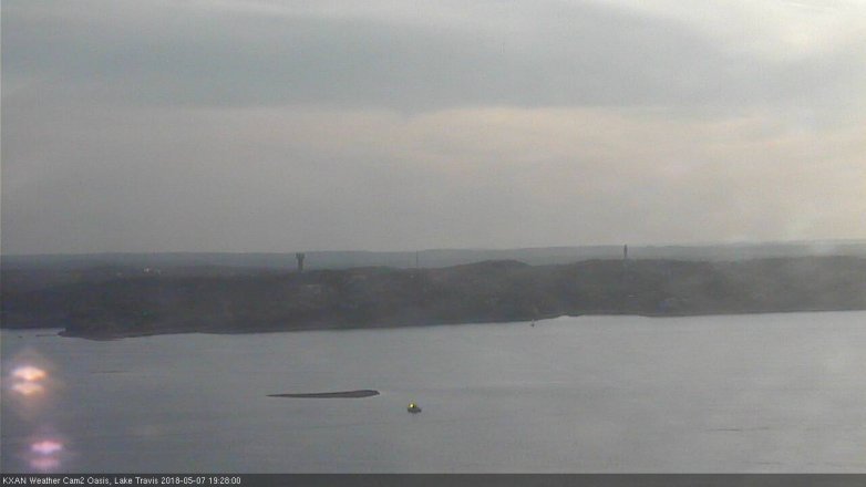Lake Travis webcam, May 7, 2018 6:30 PM CT