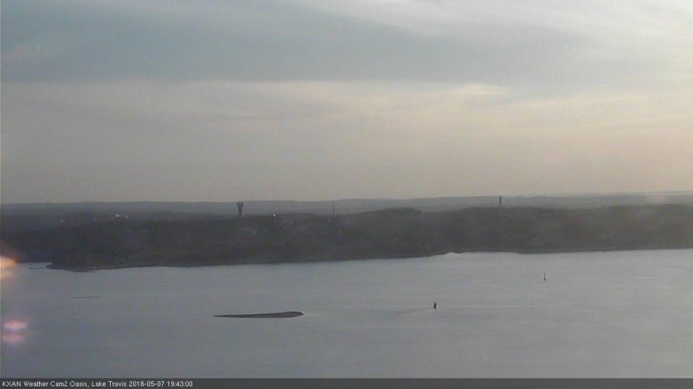 Lake Travis webcam, May 7, 2018 6:45 PM CT