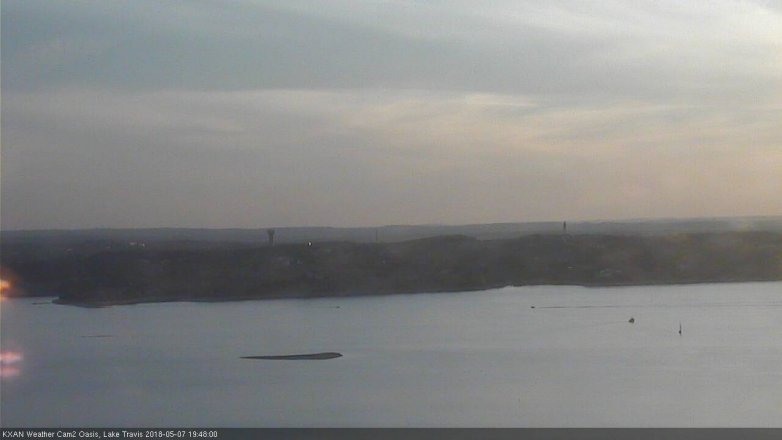 Lake Travis webcam, May 7, 2018 6:50 PM CT