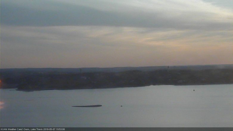Lake Travis webcam, May 7, 2018 6:55 PM CT