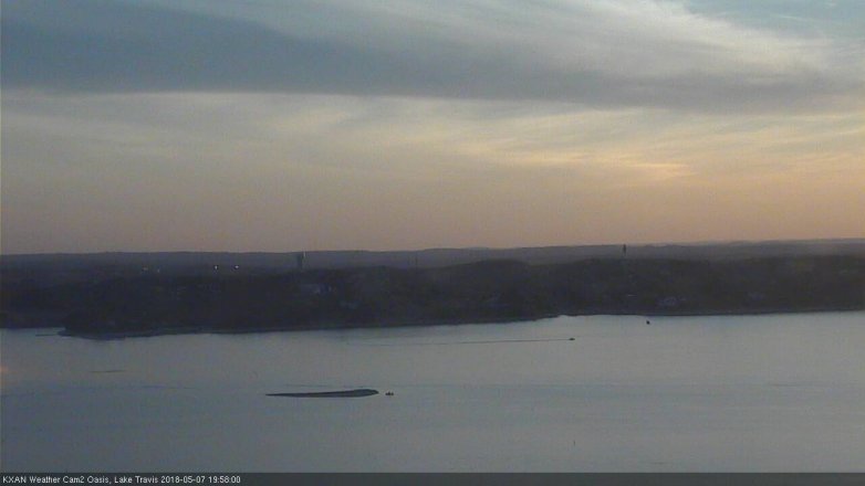 Lake Travis webcam, May 7, 2018 7:00 PM CT