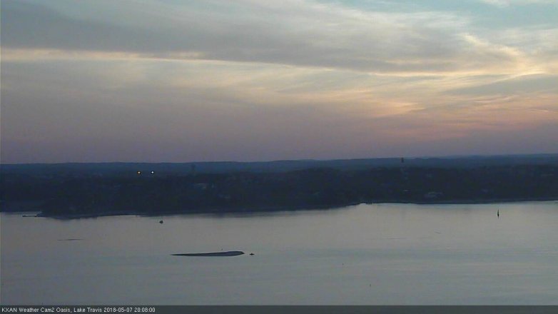 Lake Travis webcam, May 7, 2018 7:10 PM CT