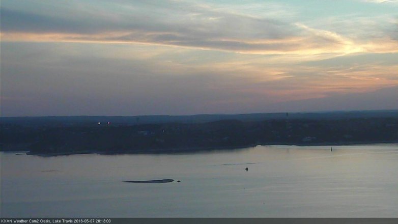 Lake Travis webcam, May 7, 2018 7:15 PM CT