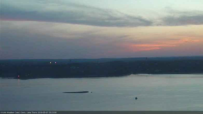 Lake Travis webcam, May 7, 2018 7:25 PM CT