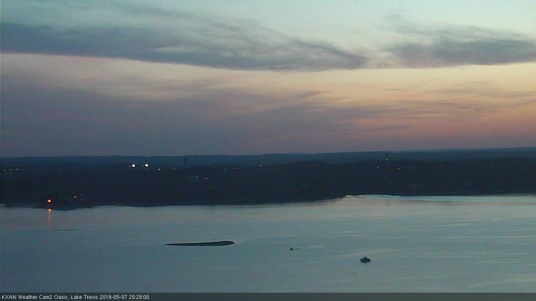 Lake Travis webcam, May 7, 2018 7:30 PM CT