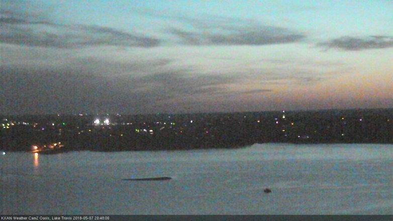 Lake Travis webcam, May 7, 2018 7:50 PM CT
