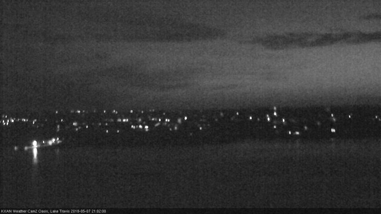 Lake Travis webcam, May 7, 2018 8:05 PM CT