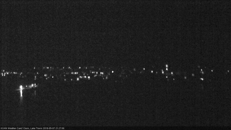Lake Travis webcam, May 7, 2018 8:30 PM CT