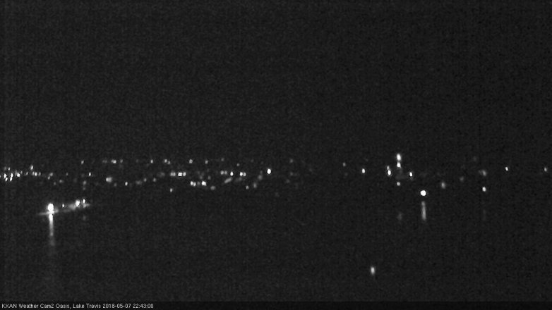 Lake Travis webcam, May 7, 2018 9:45 PM CT