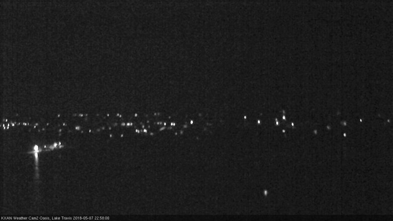 Lake Travis webcam, May 7, 2018 10:00 PM CT