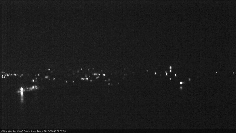 Lake Travis webcam, May 7, 2018 11:40 PM CT