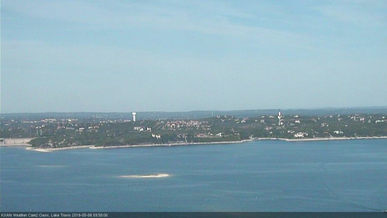 Lake Travis webcam, May 8, 2018 9:00 AM CT