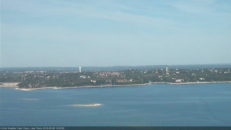 Lake Travis webcam, May 8, 2018 9:05 AM CT