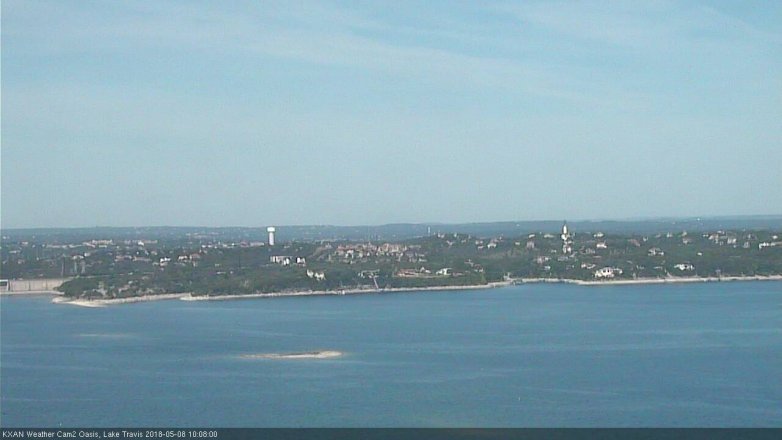 Lake Travis webcam, May 8, 2018 9:10 AM CT