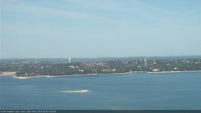 Lake Travis webcam, May 8, 2018 9:30 AM CT