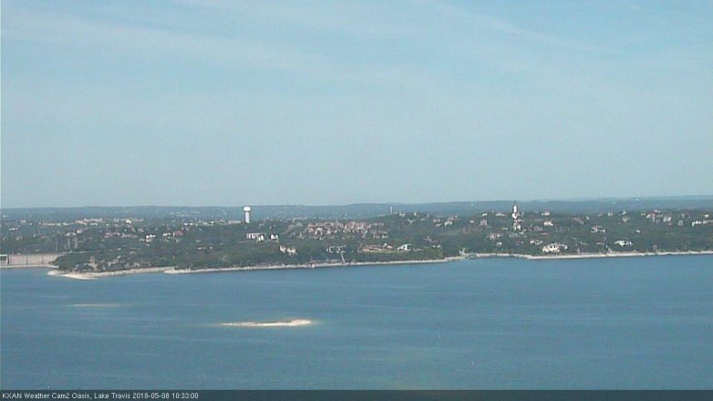 Lake Travis webcam, May 8, 2018 9:35 AM CT