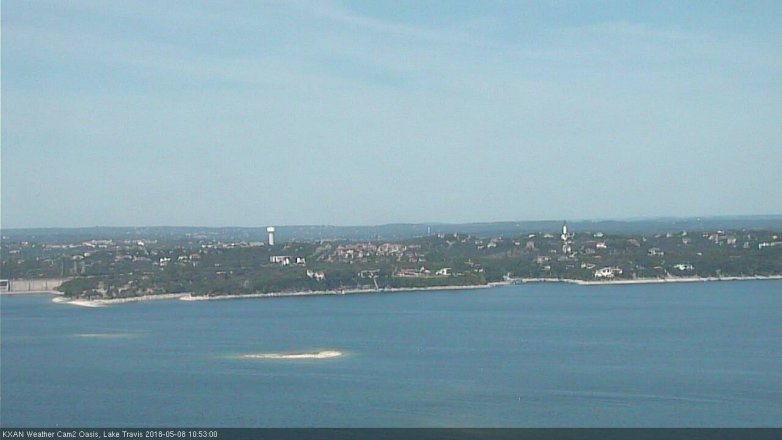 Lake Travis webcam, May 8, 2018 9:55 AM CT