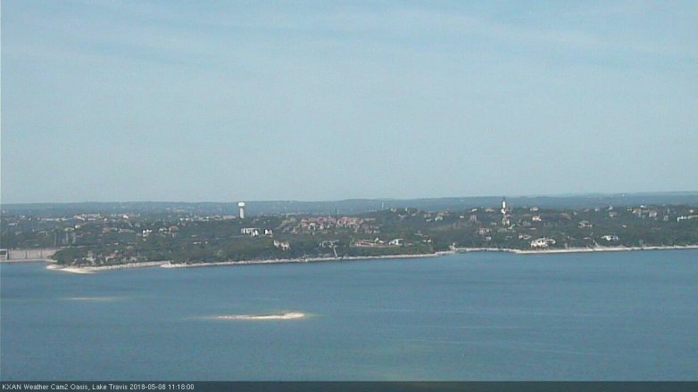 Lake Travis webcam, May 8, 2018 10:20 AM CT