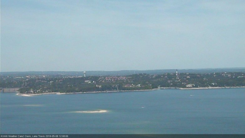 Lake Travis webcam, May 8, 2018 11:10 AM CT