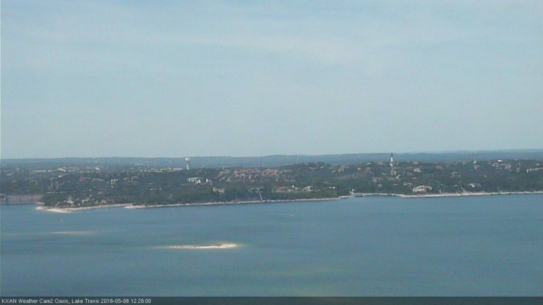 Lake Travis webcam, May 8, 2018 11:30 AM CT