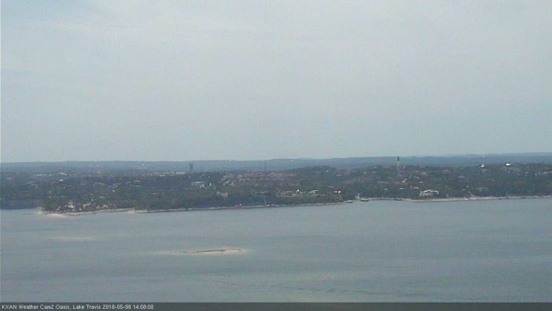 Lake Travis webcam, May 8, 2018 1:10 PM CT