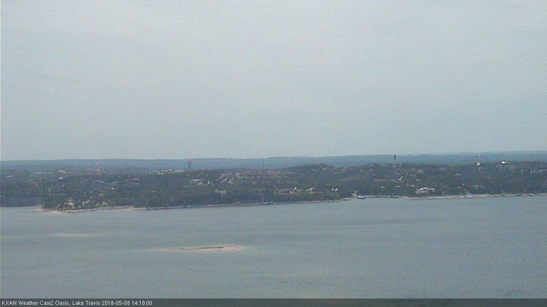 Lake Travis webcam, May 8, 2018 1:20 PM CT