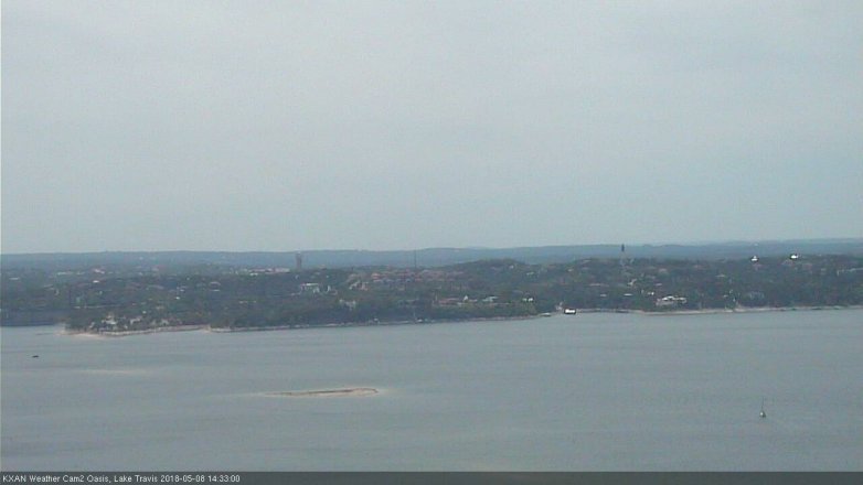 Lake Travis webcam, May 8, 2018 1:35 PM CT