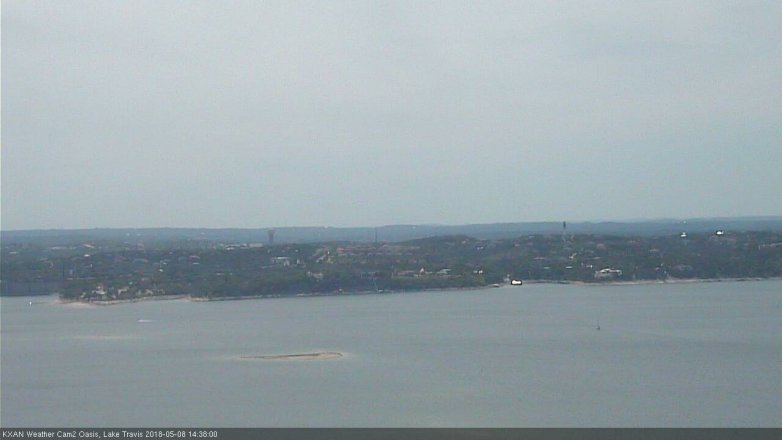 Lake Travis webcam, May 8, 2018 1:40 PM CT