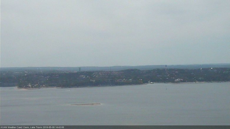 Lake Travis webcam, May 8, 2018 1:45 PM CT