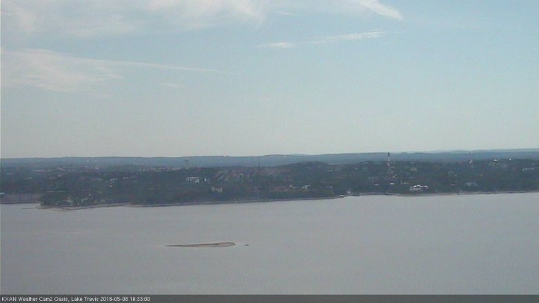 Lake Travis webcam, May 8, 2018 3:35 PM CT