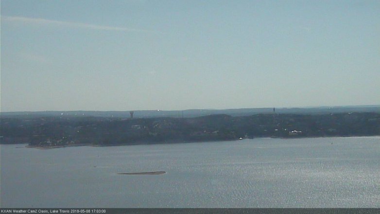 Lake Travis webcam, May 8, 2018 4:05 PM CT
