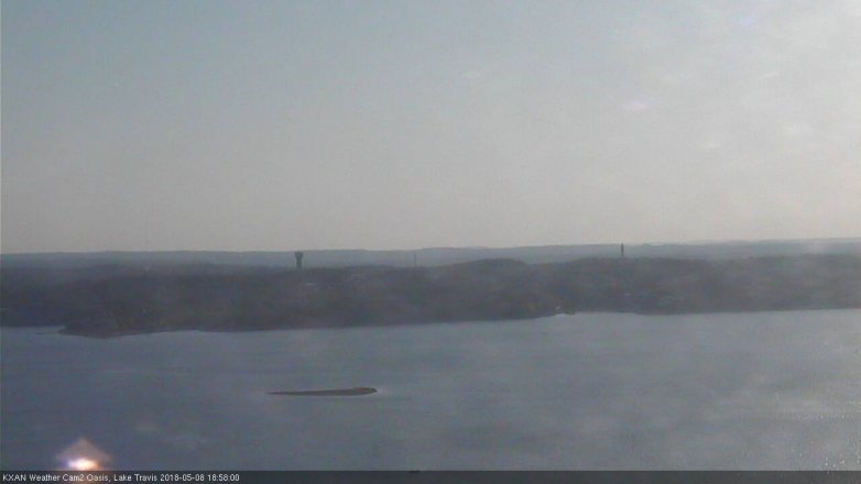Lake Travis webcam, May 8, 2018 6:00 PM CT