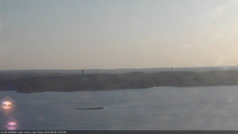 Lake Travis webcam, May 8, 2018 6:30 PM CT