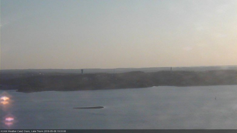 Lake Travis webcam, May 8, 2018 6:35 PM CT