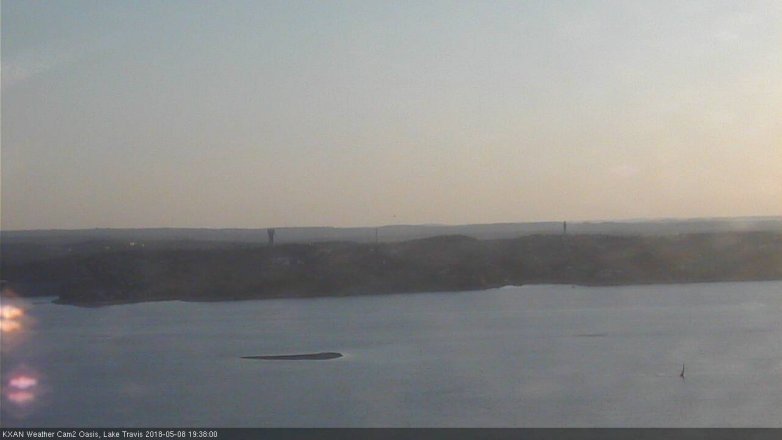 Lake Travis webcam, May 8, 2018 6:40 PM CT