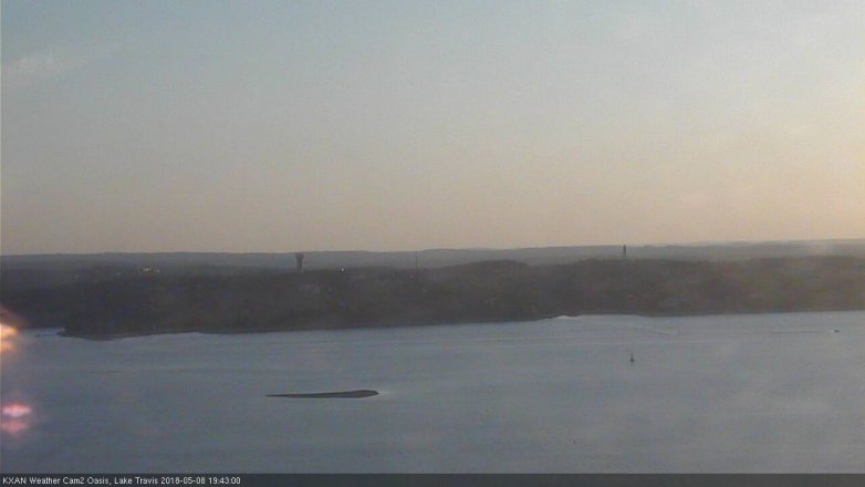 Lake Travis webcam, May 8, 2018 6:45 PM CT