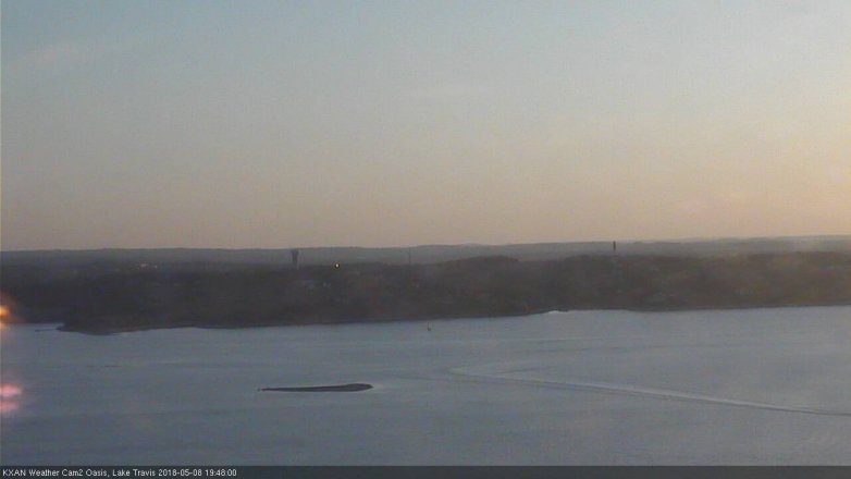 Lake Travis webcam, May 8, 2018 6:50 PM CT