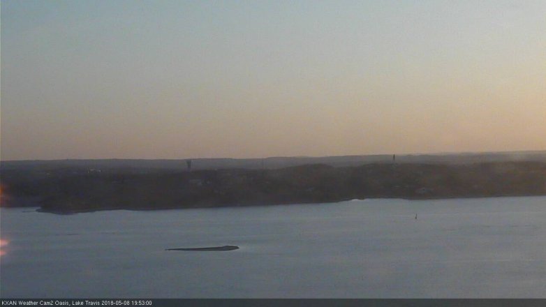 Lake Travis webcam, May 8, 2018 6:55 PM CT