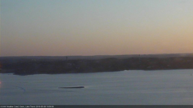 Lake Travis webcam, May 8, 2018 7:00 PM CT