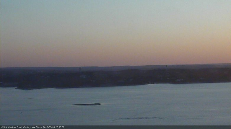Lake Travis webcam, May 8, 2018 7:05 PM CT