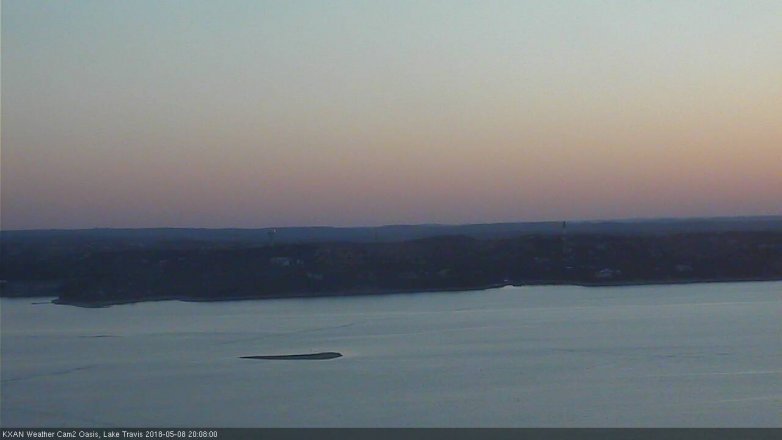 Lake Travis webcam, May 8, 2018 7:10 PM CT