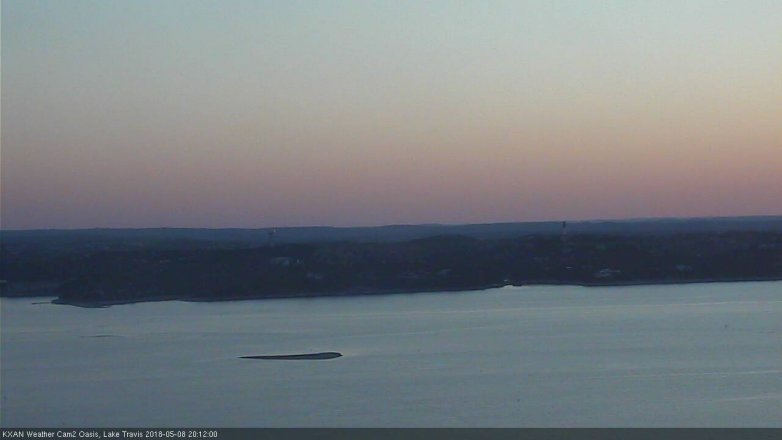 Lake Travis webcam, May 8, 2018 7:15 PM CT