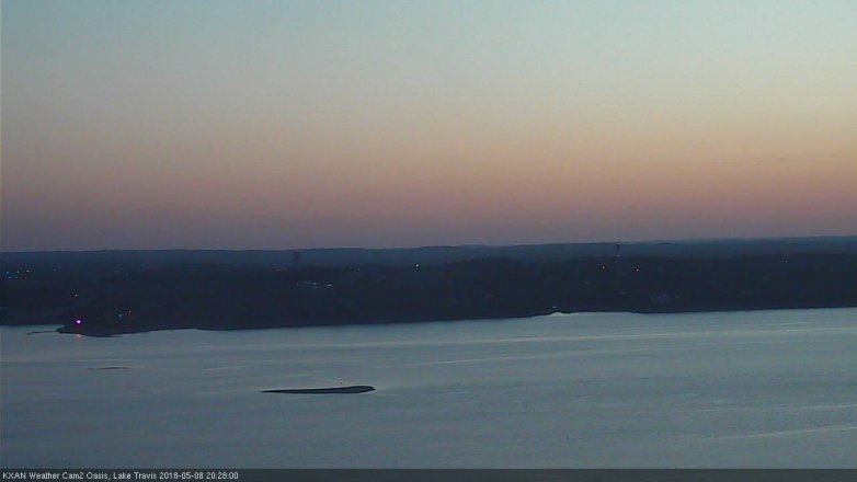 Lake Travis webcam, May 8, 2018 7:30 PM CT