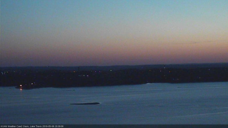 Lake Travis webcam, May 8, 2018 7:40 PM CT