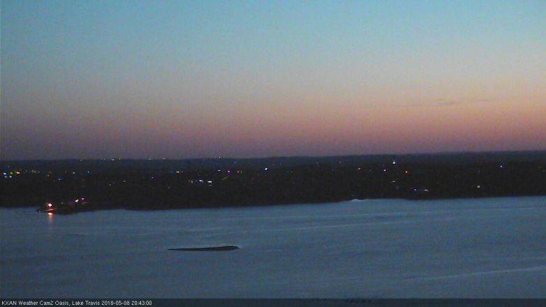 Lake Travis webcam, May 8, 2018 7:45 PM CT