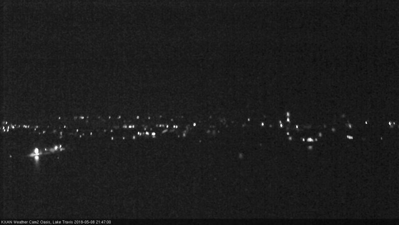 Lake Travis webcam, May 8, 2018 8:50 PM CT