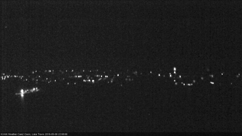 Lake Travis webcam, May 8, 2018 9:10 PM CT