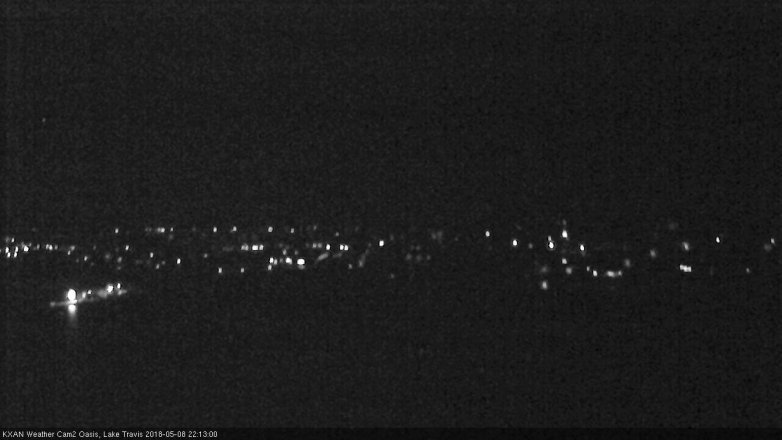 Lake Travis webcam, May 8, 2018 9:15 PM CT